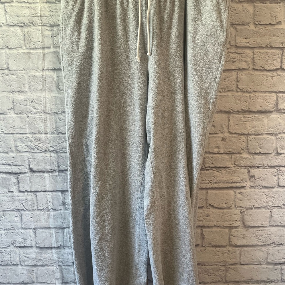 Offline By Aerie xl wide leg pants Light Grey  Pockets Drawstring Elastic Waist